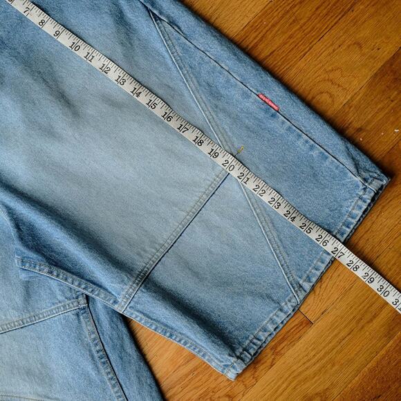 Y2K MOJEANS Baggy Carpenter Denim Shorts Light Wash Blue Size 40 Hip-Hop Skater - Picture 14 of 15